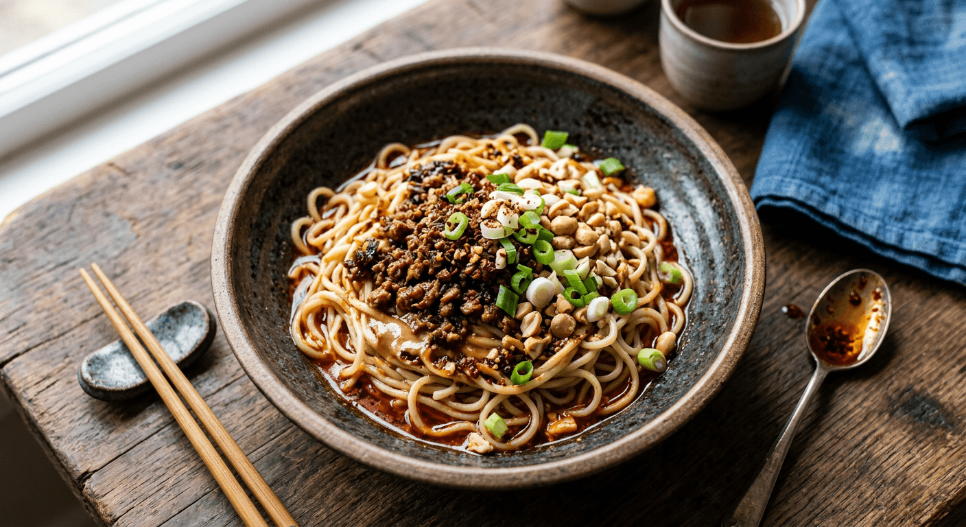 Authentic Sichuan Dan Dan Noodles