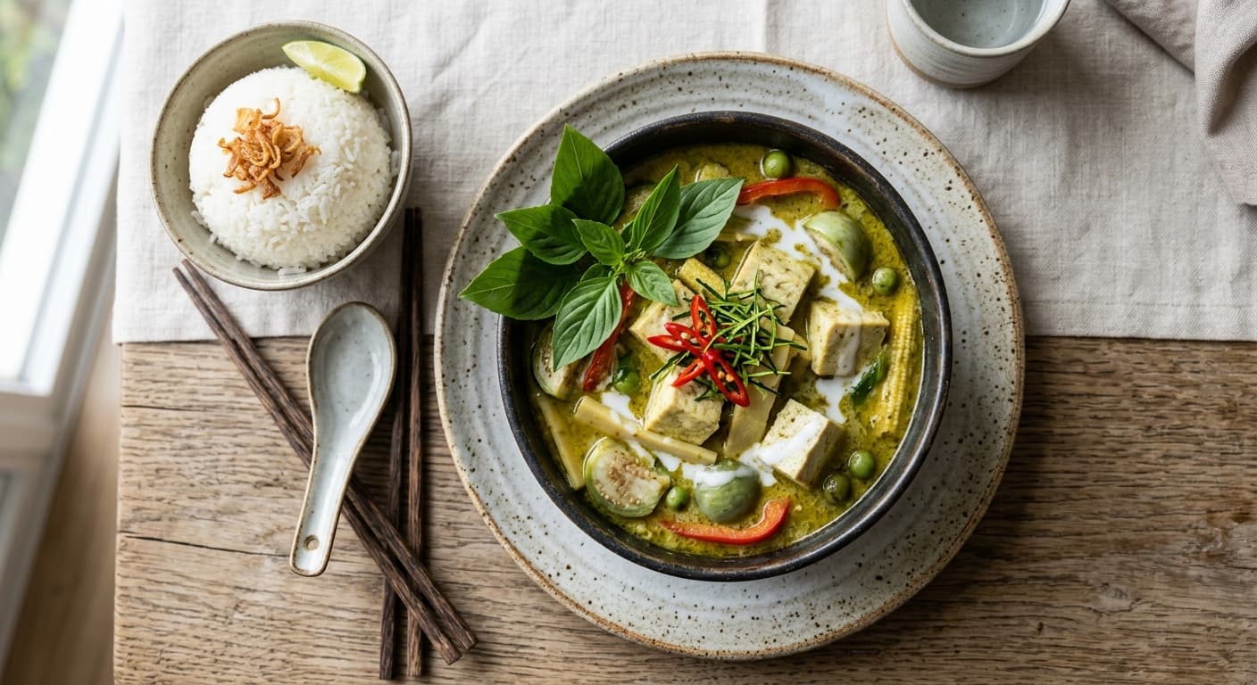 Authentic Thai Green Curry With Tofu