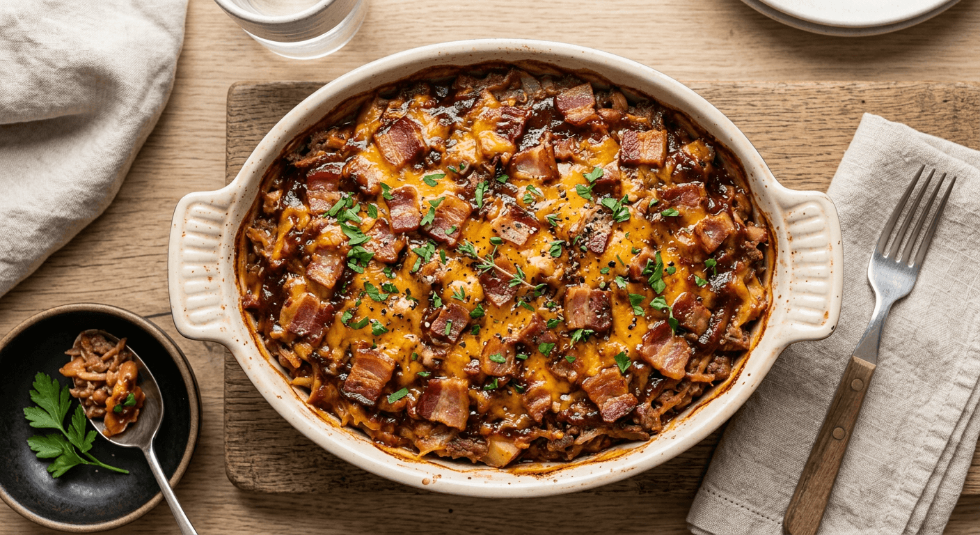 Bacon and Brown Sugar BBQ Casserole