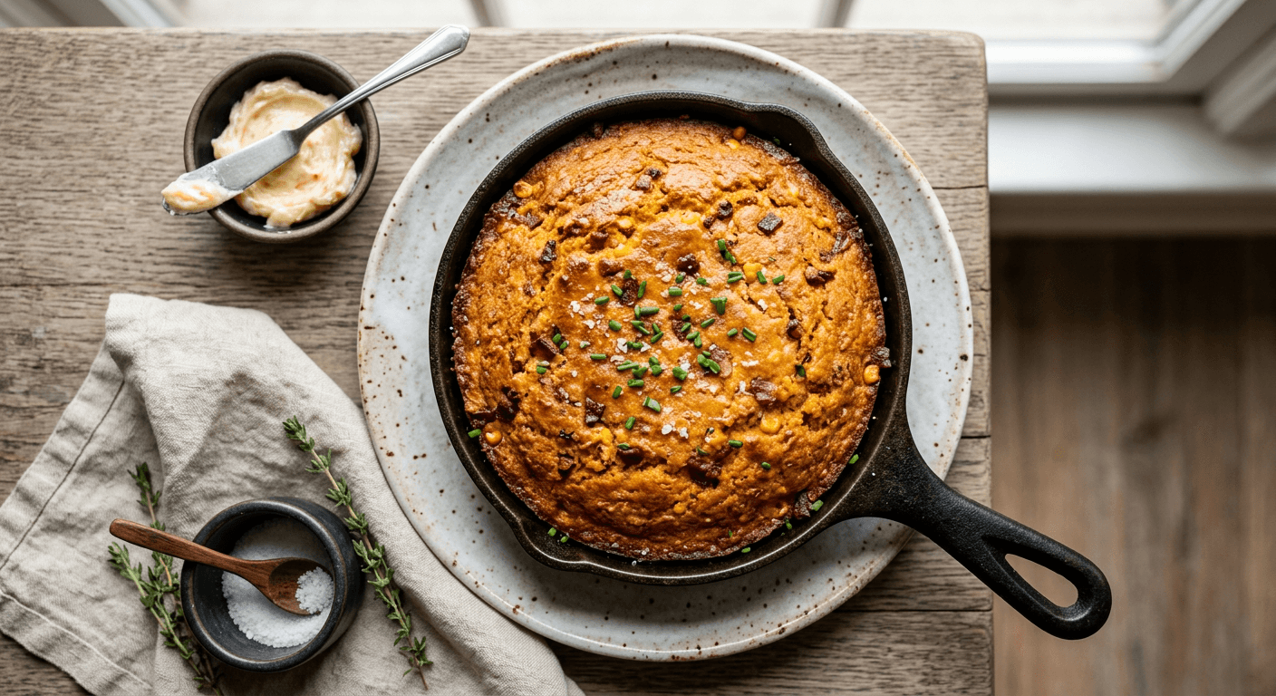 Bacon Dripping Skillet Cornbread
