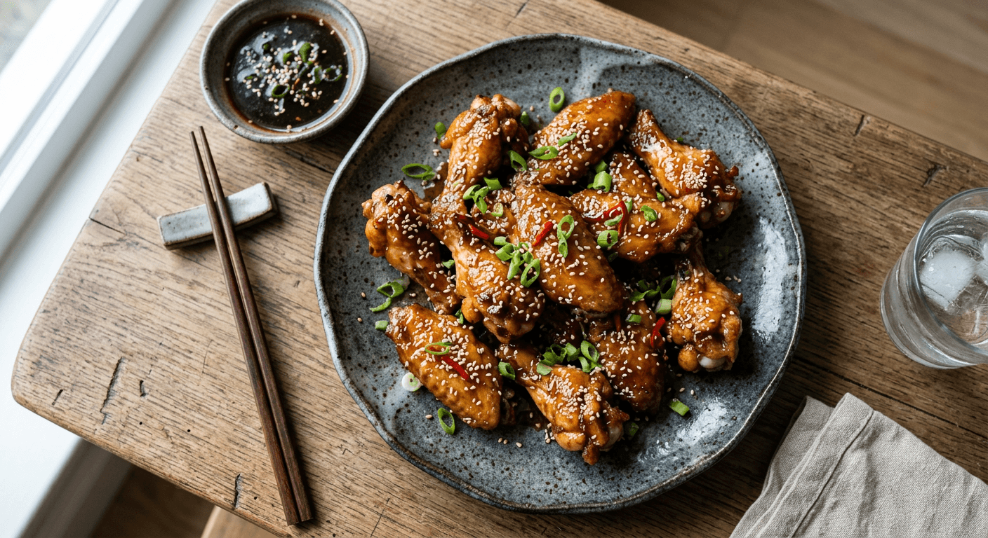 Baked Korean Style Soy Garlic Wings