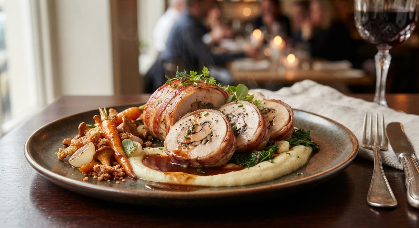 Ballotine of Chicken with Foie-Style Enrichment