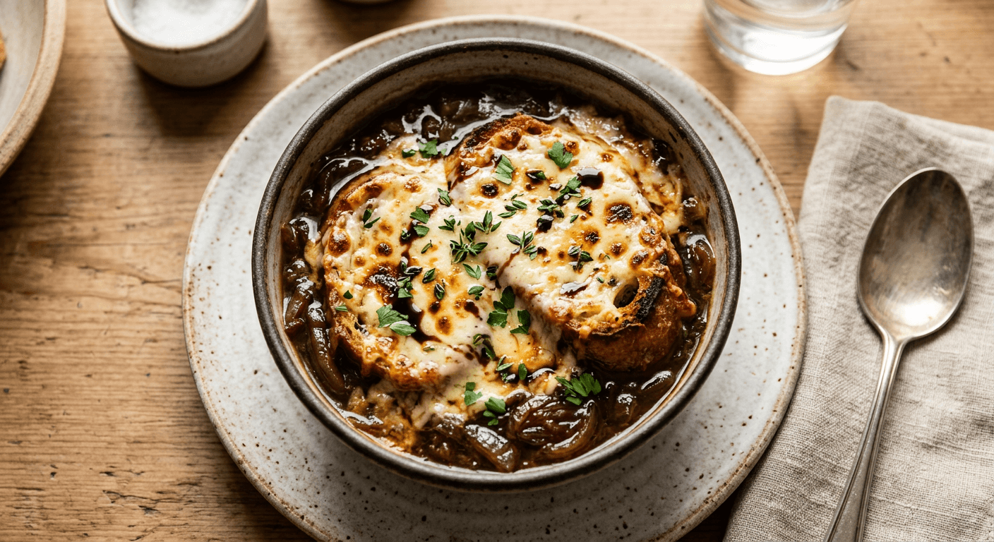Balsamic Glazed French Onion Soup
