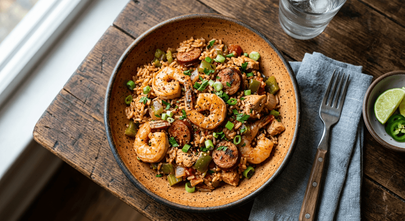 Bayou Shrimp and Sausage Jambalaya