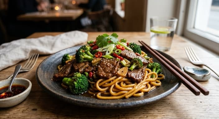 Beef and Broccoli Oyster Sauce Noodles