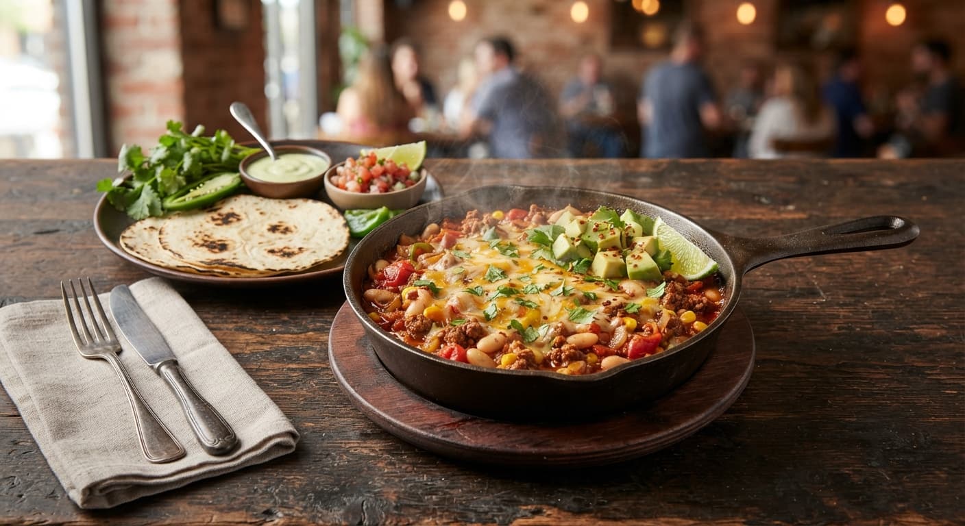 Beef and White Bean Taco Skillet