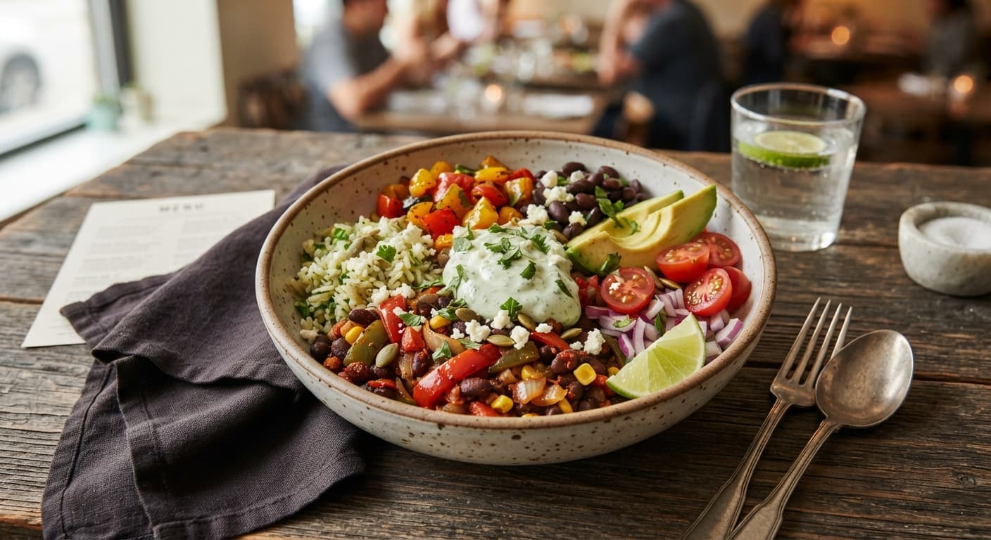 Black Bean and Bell Pepper Lunch Bowls