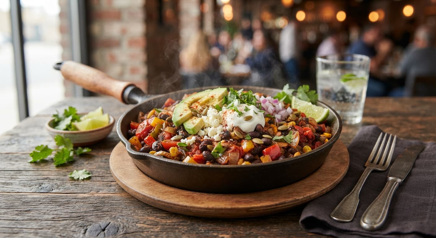Black Bean and Bell Pepper Skillet Bowl