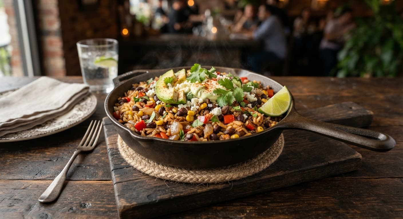 Black Bean and Jasmine Rice Skillet