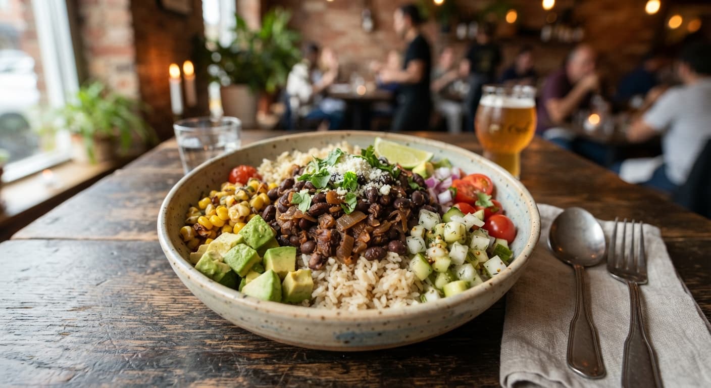 Black Bean and Rice Bowl with Pickle Relish