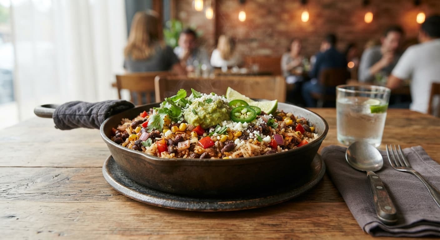 Black Bean and Rice Skillet Bowl