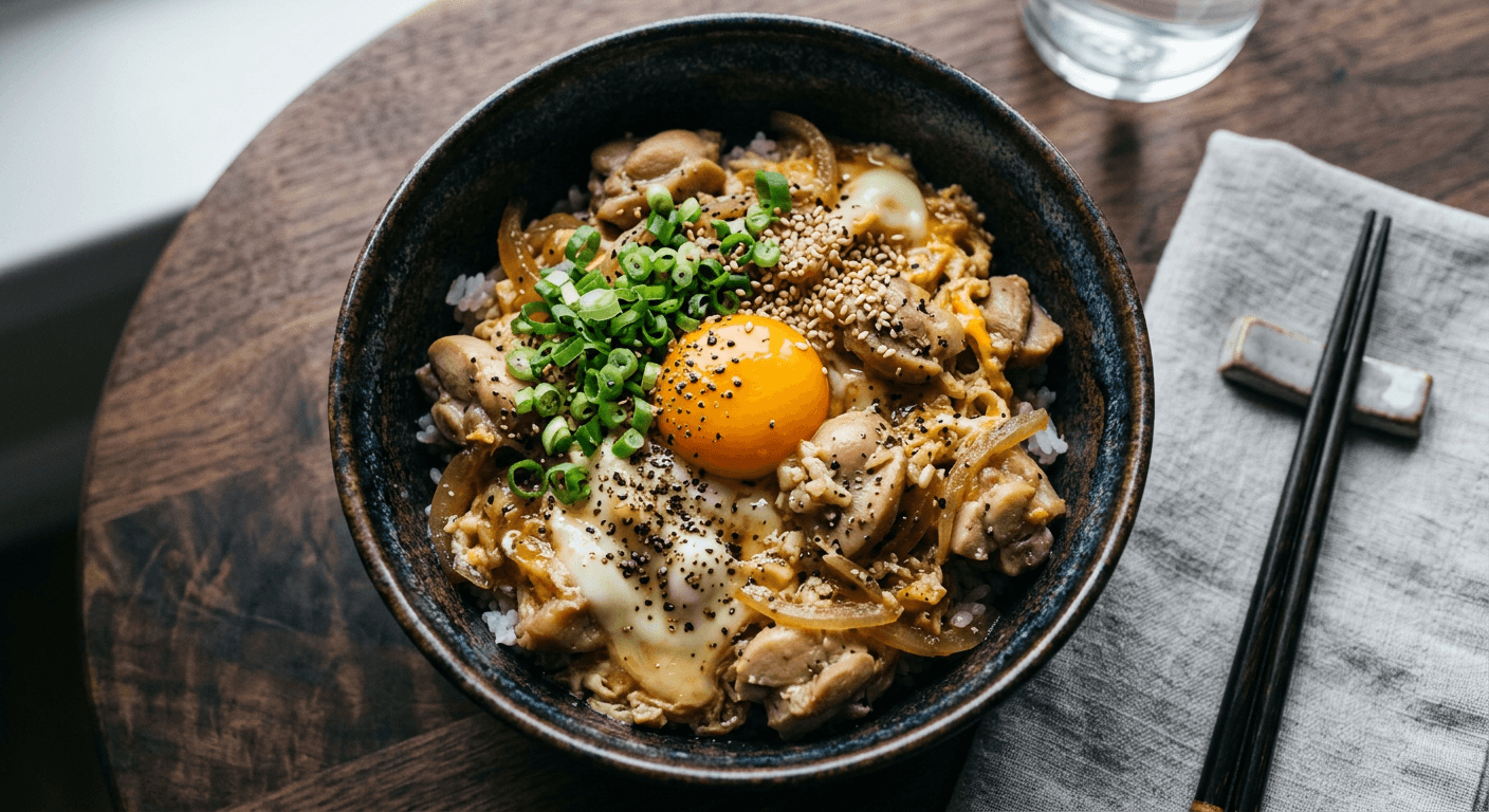 Black Pepper and Garlic Oyakodon