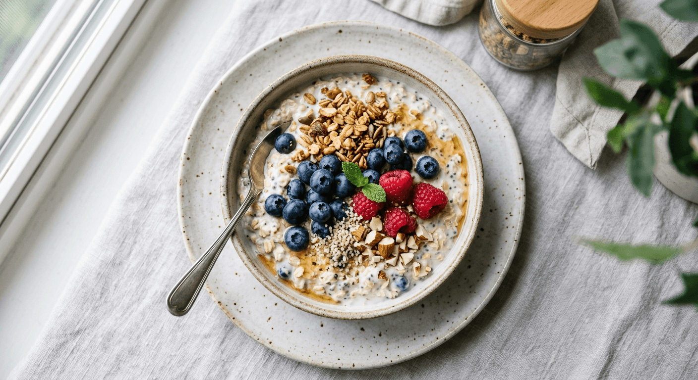 Blueberry Greek Yogurt Overnight Oats