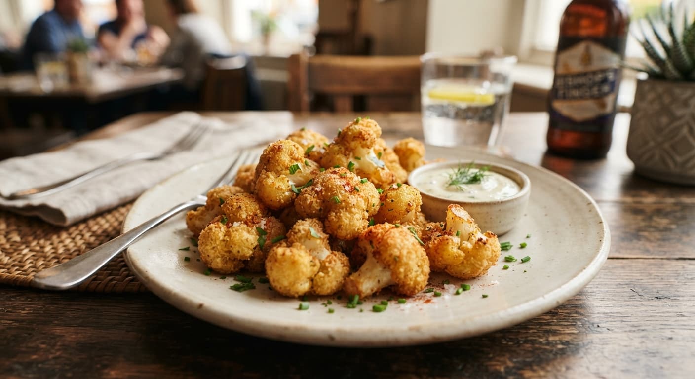 British Stilton‑Free Cheddar‑Free Cauliflower Bites