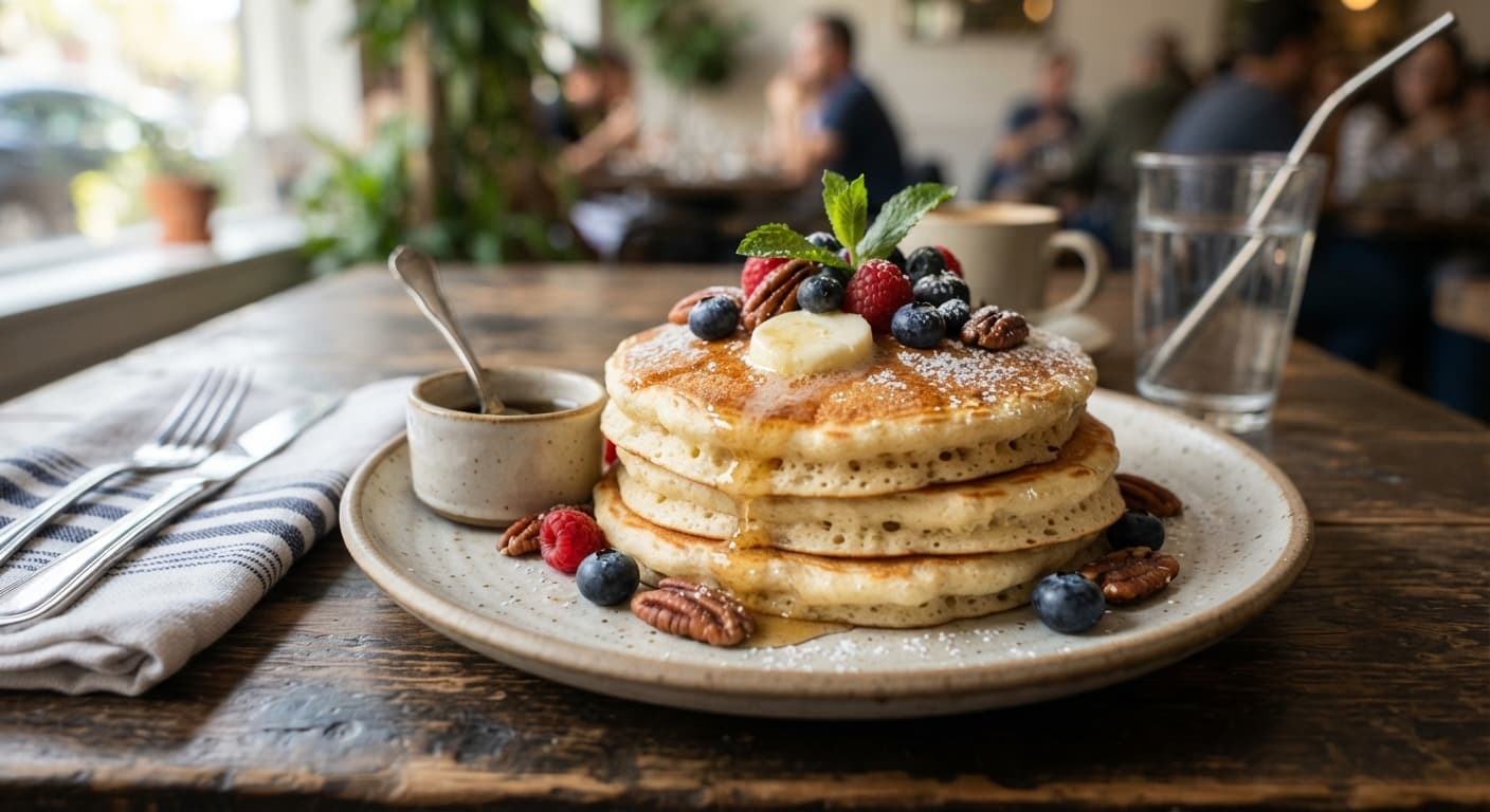 Buttermilk Pancakes with Maple Butter