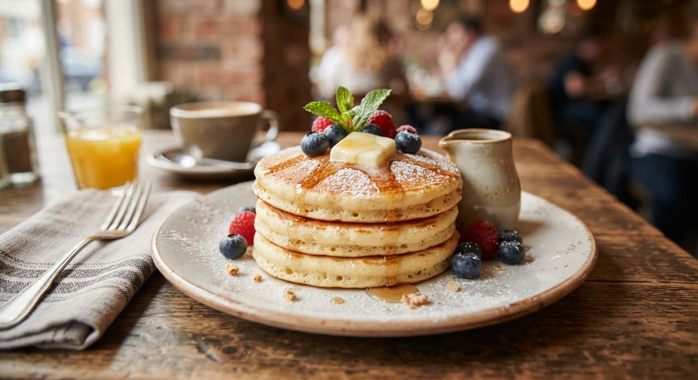 Buttermilk-Style Pancakes with Butter