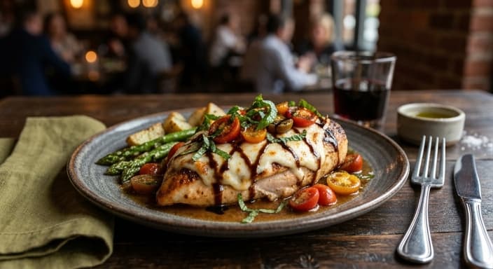 Caprese Chicken Skillet (Balsamic Drizzle)