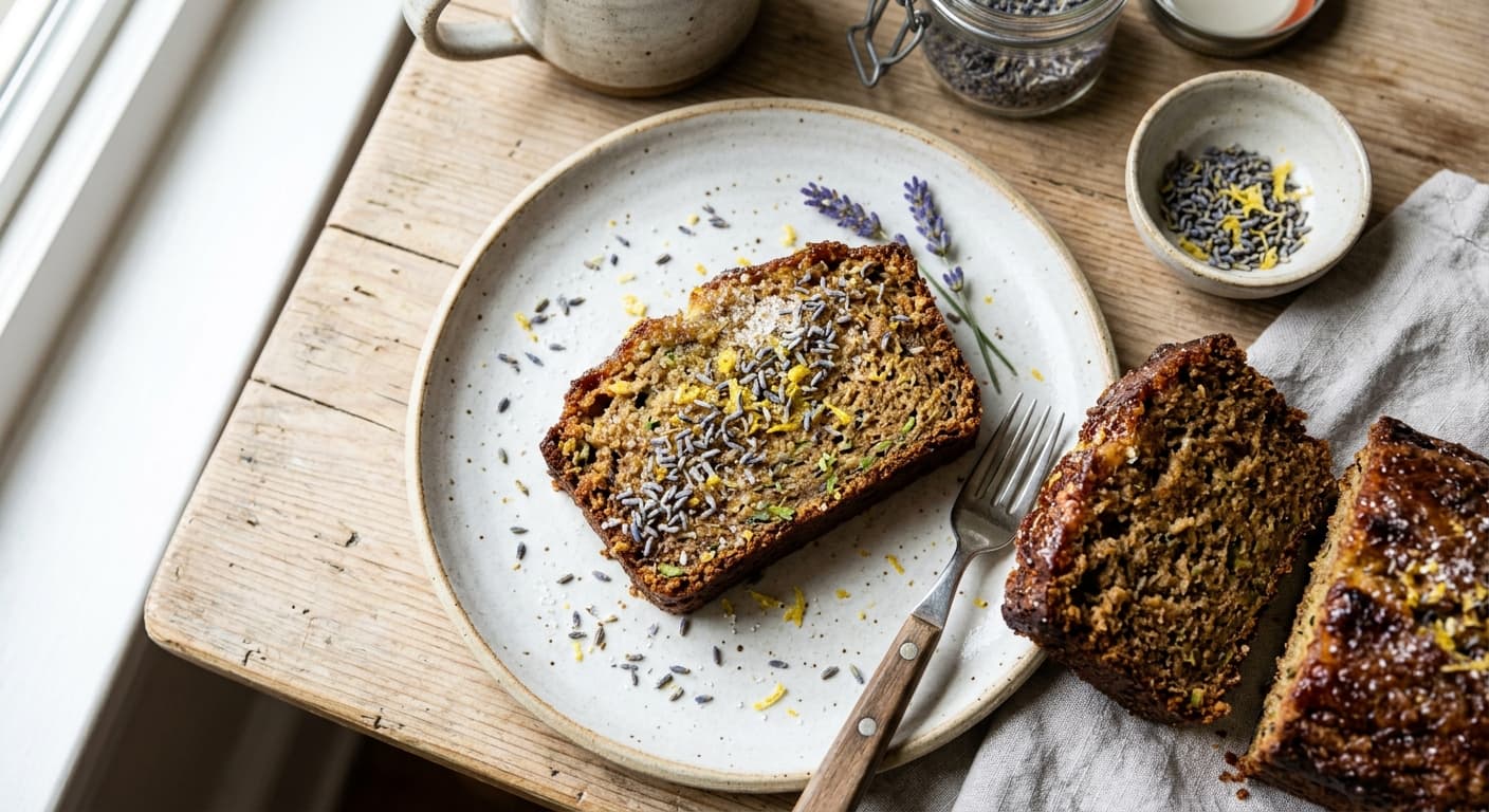 Caramelized Lemon Lavender Zucchini Bread