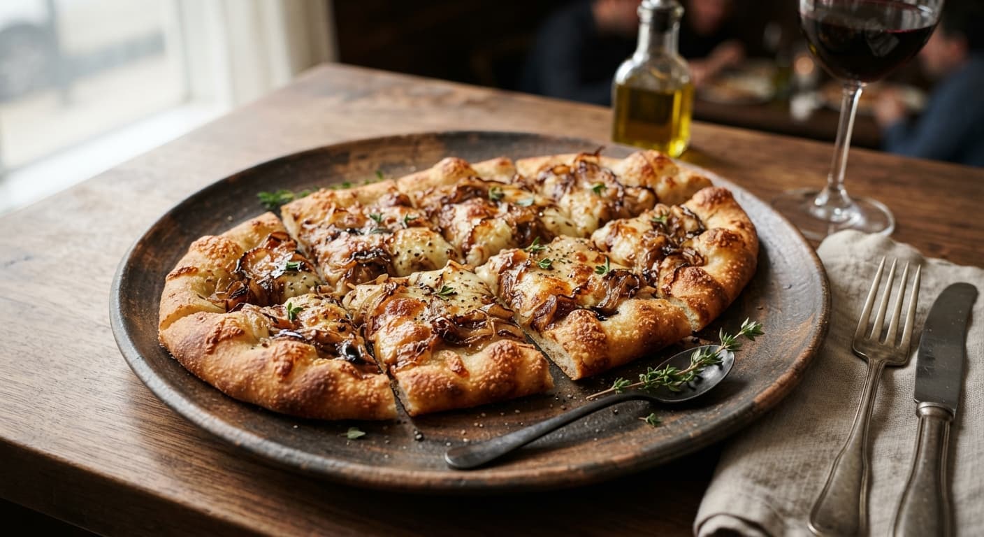 Caramelized Onion and Gruyère Flatbread