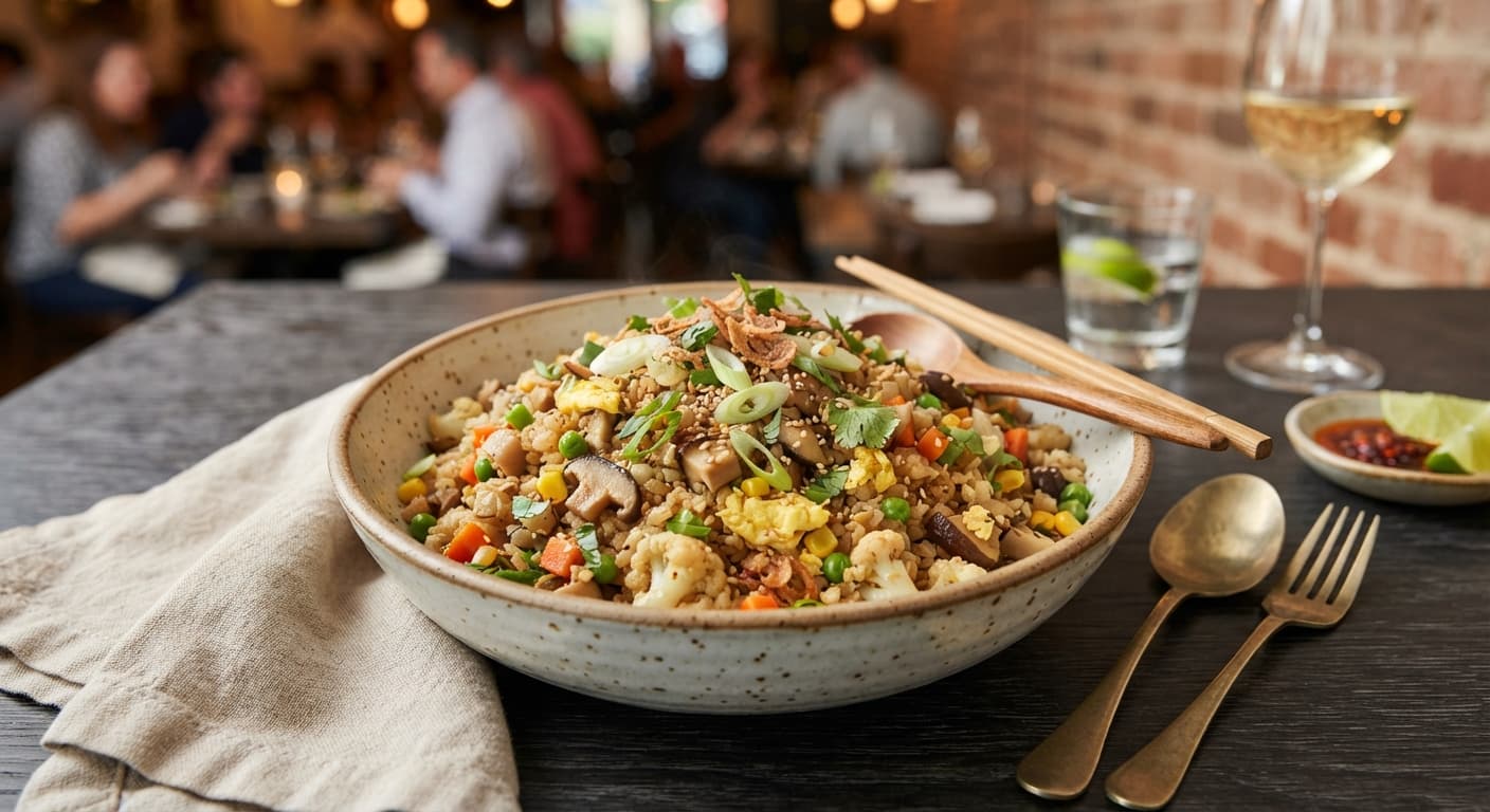 Cauliflower Fried Rice with Shiitake Mushrooms