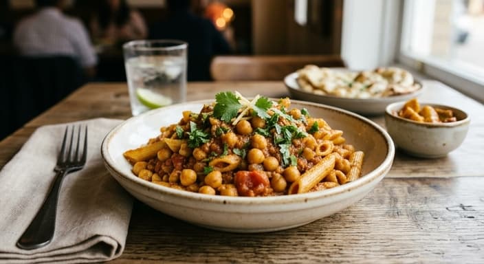 Chana Masala Pasta