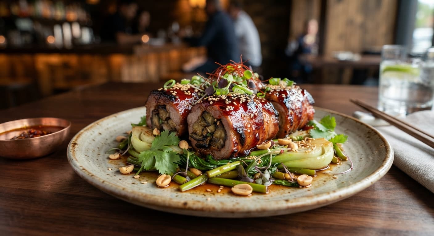 Char Siu Pork Shoulder Eggplant Rollatini