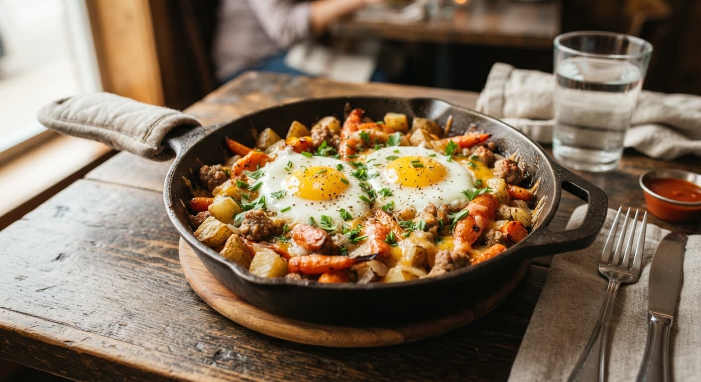 Cheddar Carrot Breakfast Skillet
