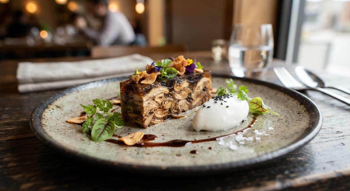 Chicken Adobo Terrine with Coconut Gel