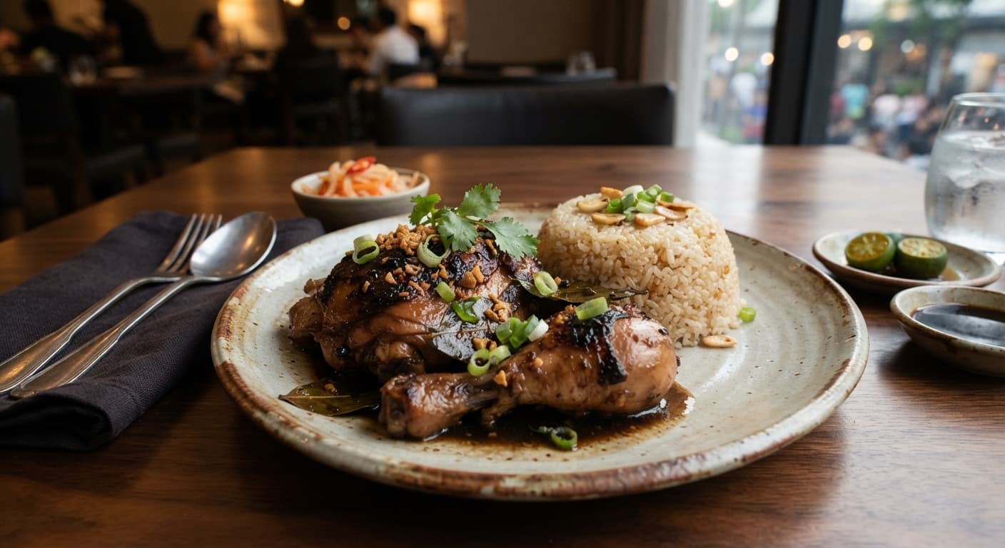 Chicken Adobo with Garlic Fried Rice