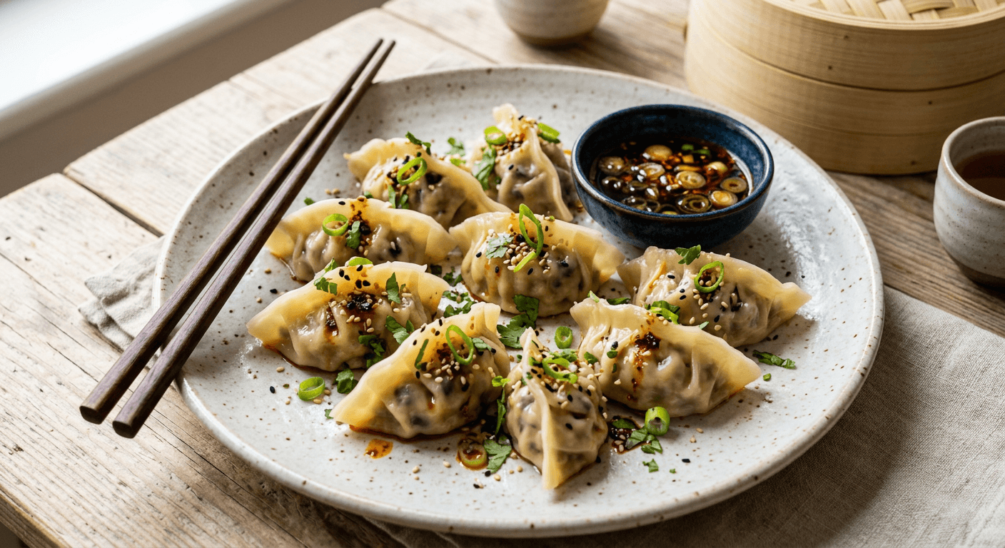 Chicken and Shiitake Mushroom Dumplings