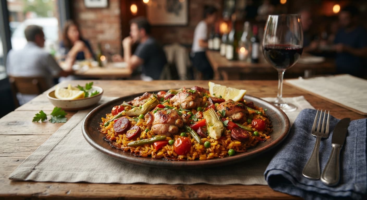 Chicken and Vegetable Paella for One