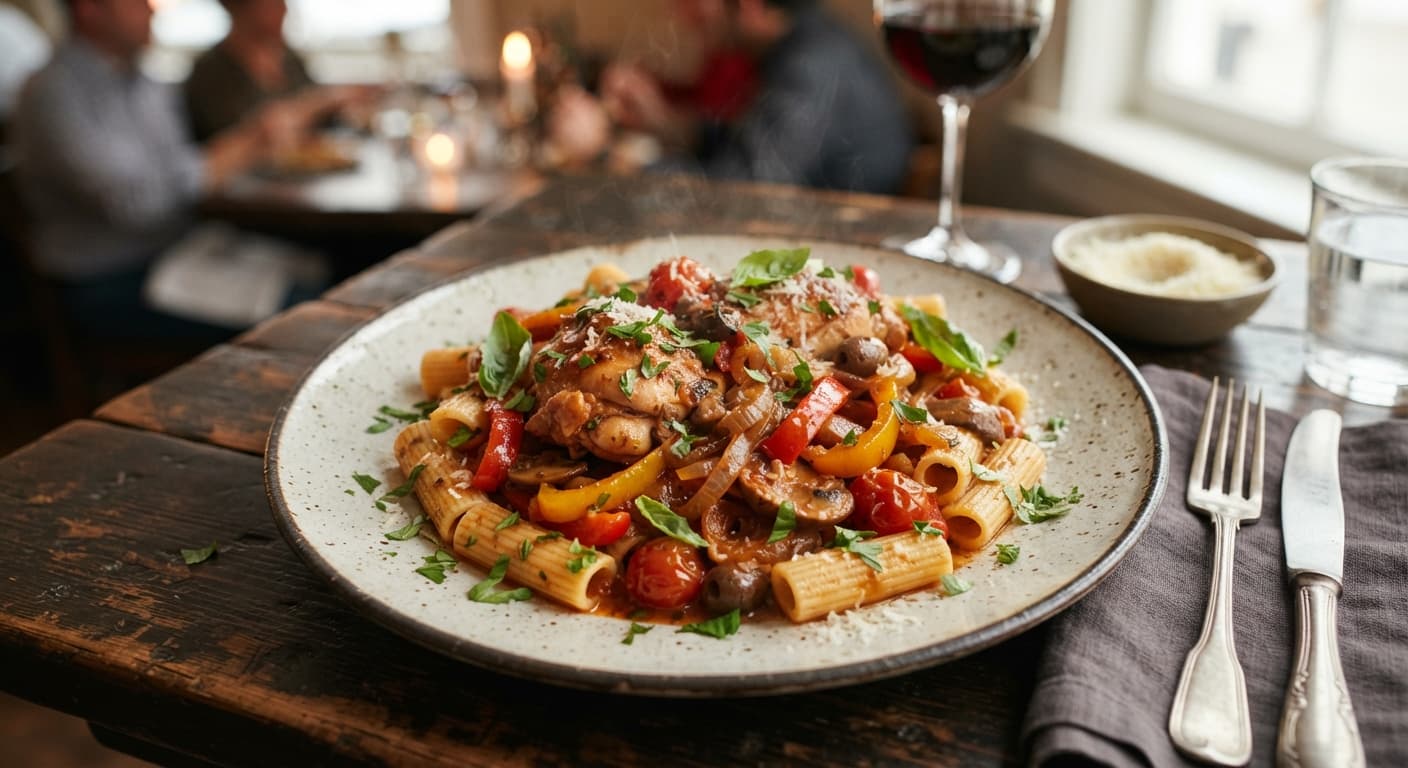 Chicken Cacciatore with Pasta
