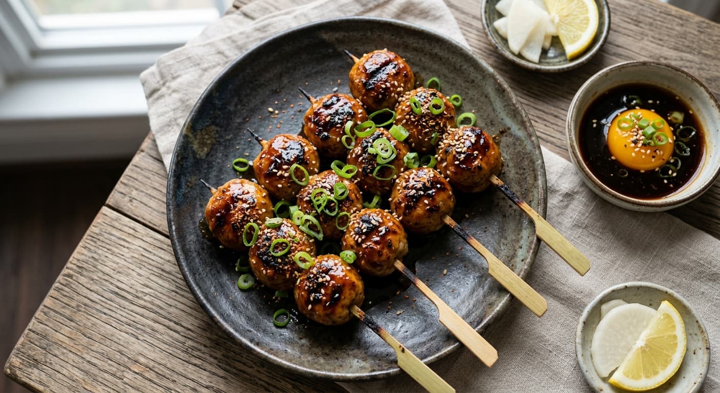 Chicken Meatball Yakitori (Tsukune)