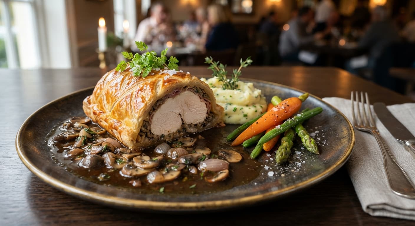 Chicken Wellington with Madeira Sauce