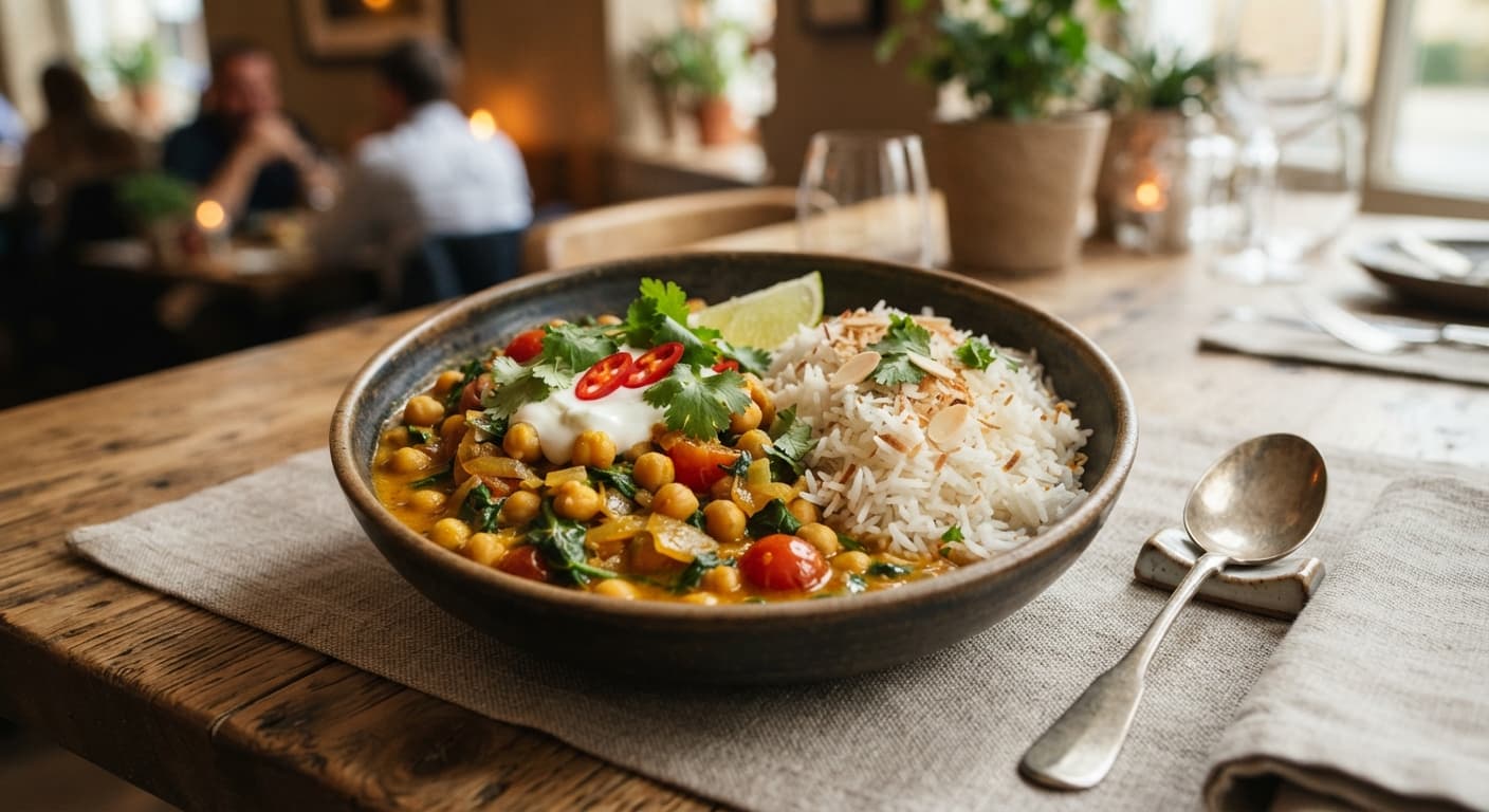 Chickpea & Coconut Curry with Rice