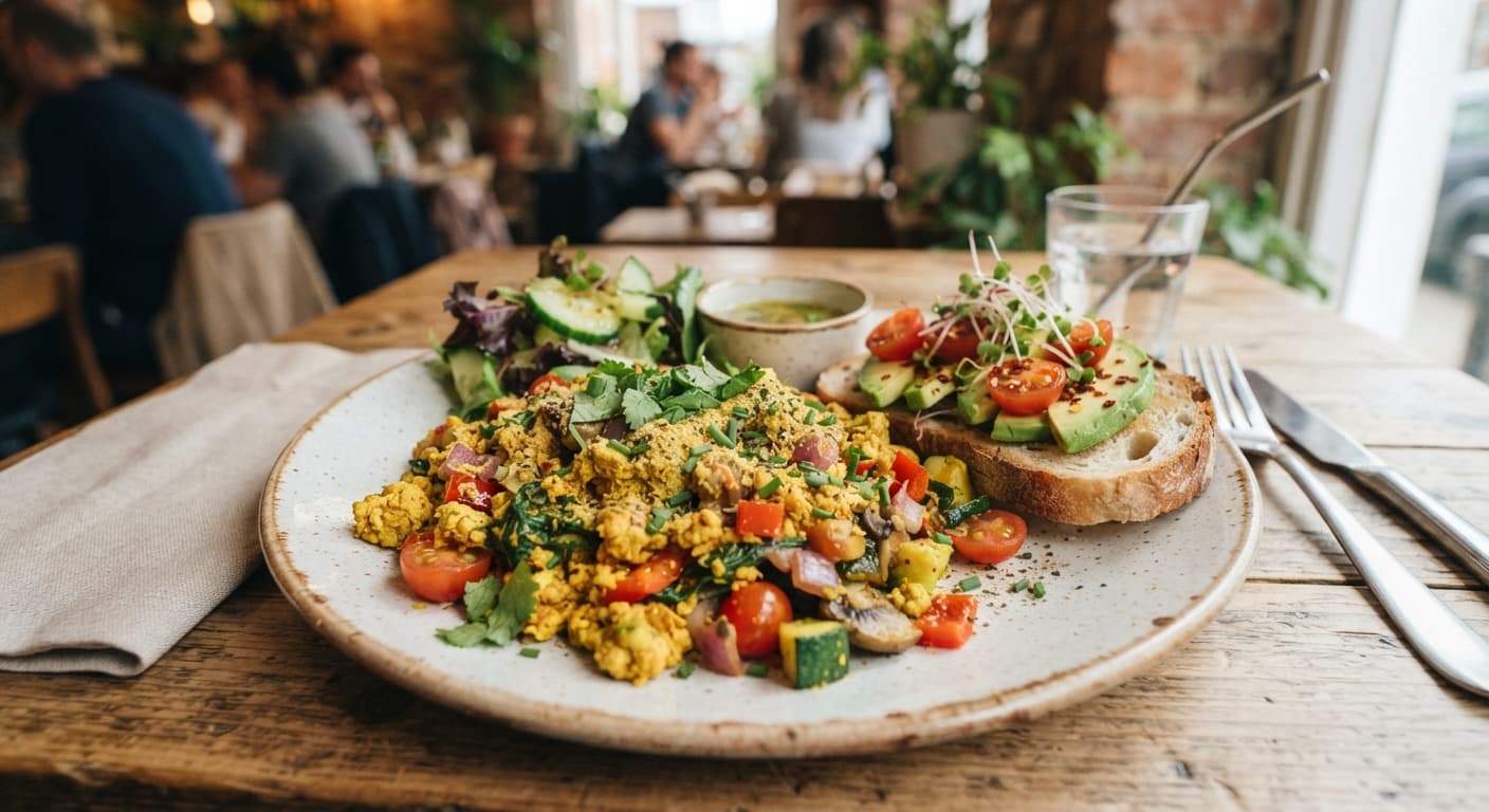 Chickpea Flour Veggie Scramble