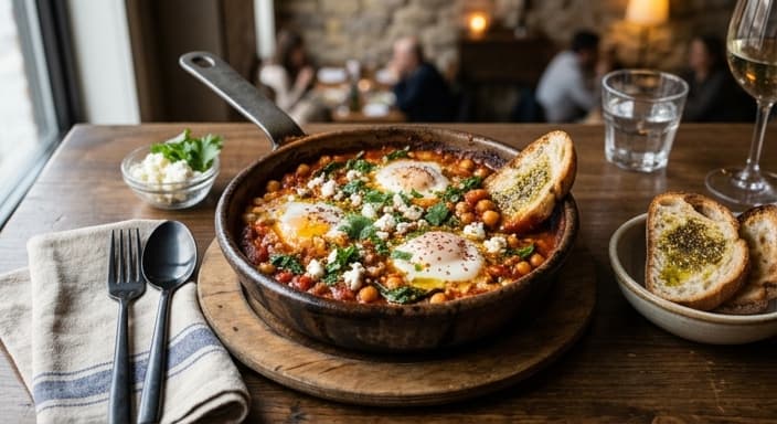 Chickpea & Spinach Shakshuka (Mediterranean Twist)