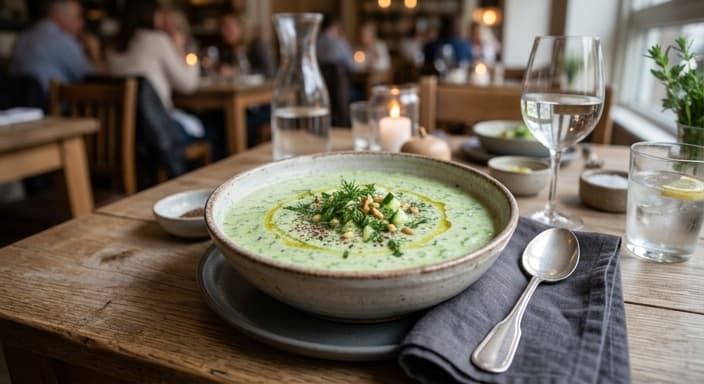 Chilled Cucumber Yogurt Soup (Tzatziki-Style)