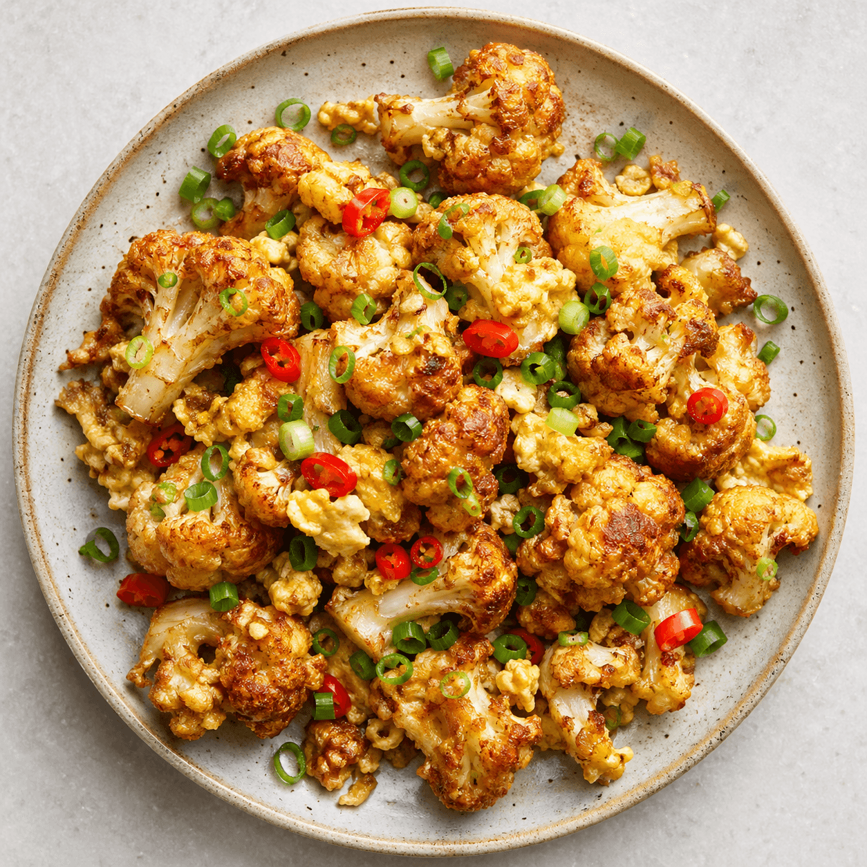 Chinese Five-Spice Egg Fried Cauliflower Bites