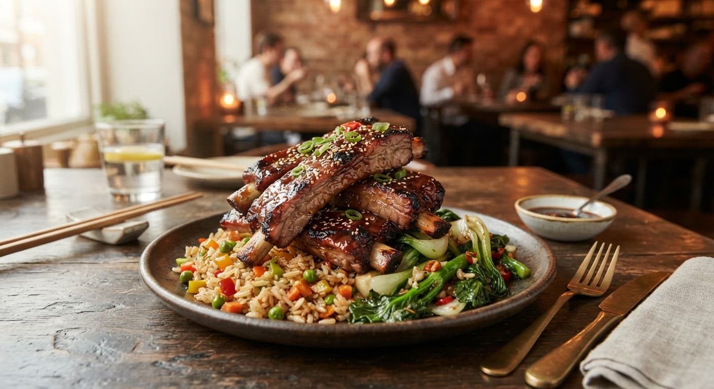 Chinese Five‑Spice Teriyaki Ribs