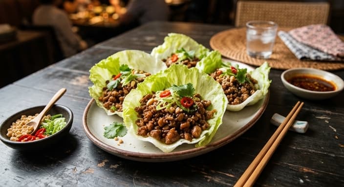 Chinese-Style Five-Spice Pork Lettuce Cups (Low-Carb)