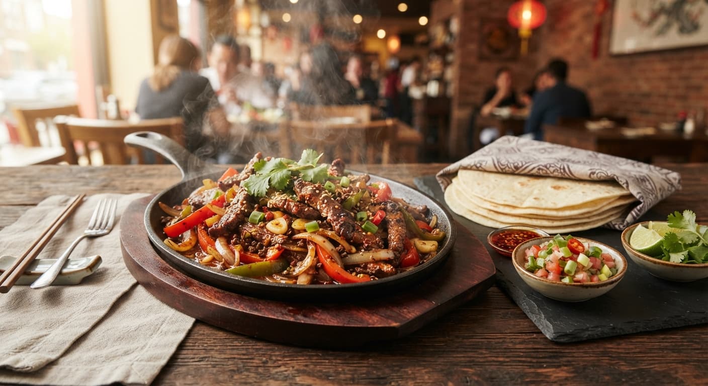 Chinese Szechuan Pepper Steak Fajita