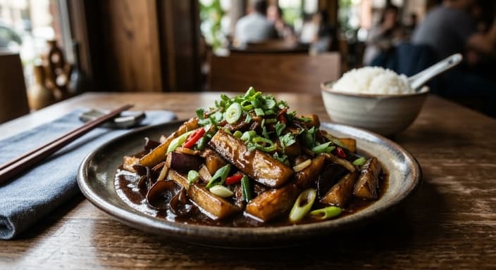 Chinnese Eggplant with Oyster-Style Brown Sauce