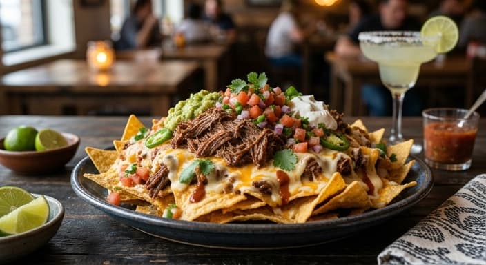 Chipotle Barbacoa Nachos with Quick Pico