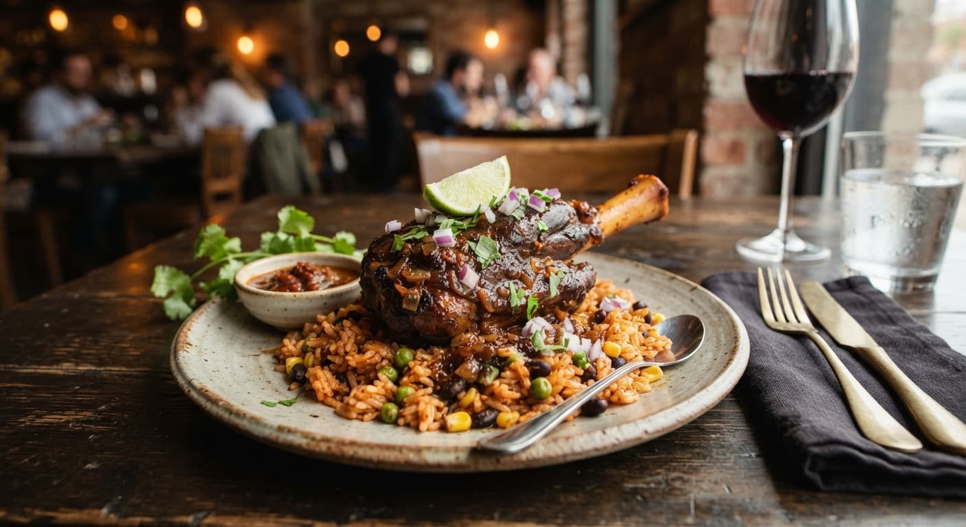 Chipotle Braised Lamb with Rice