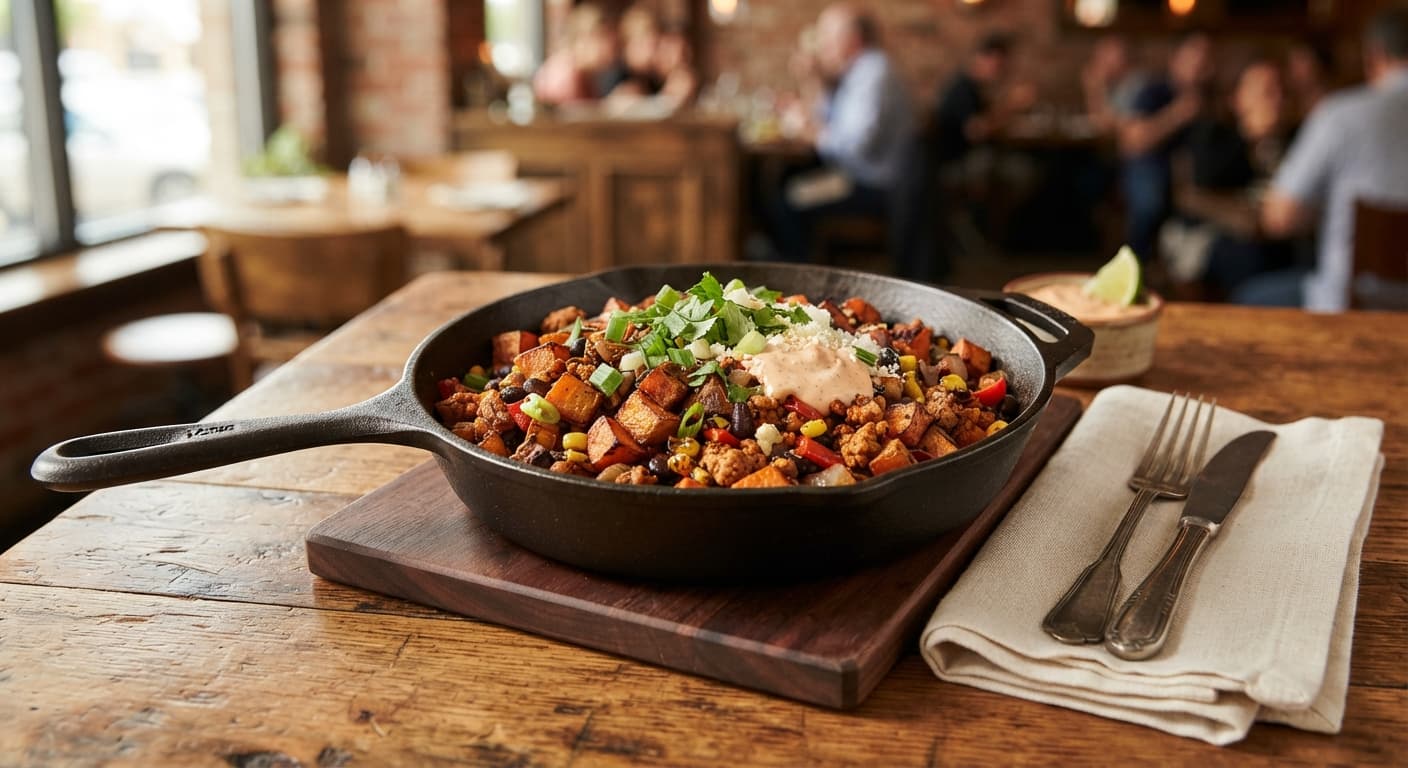 Chipotle Turkey Skillet with Sweet Potato Hash
