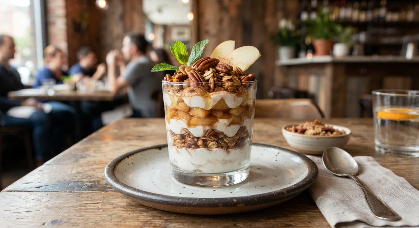 Cinnamon Apple Yogurt Parfait with Granola