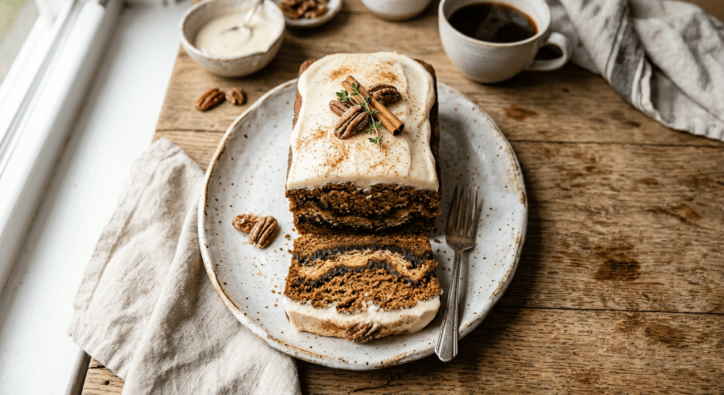 Cinnamon Molasses Layered Velvet Loaf