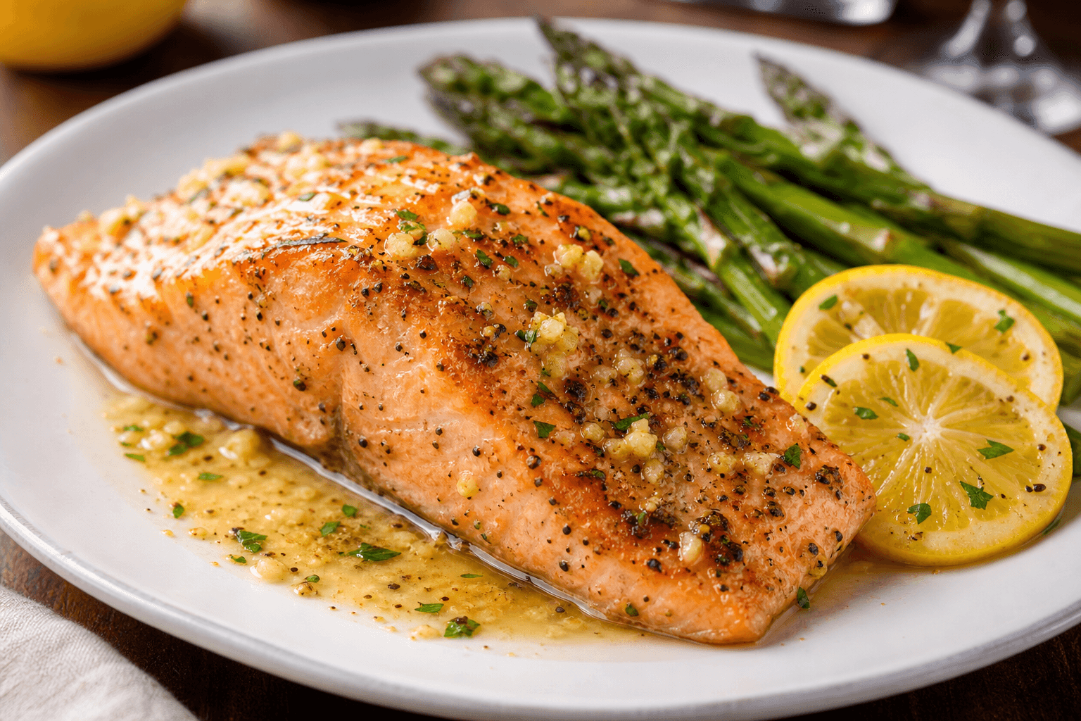 Classic Baked Lemon Garlic Salmon