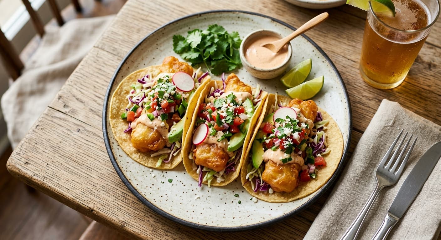 Classic Beer Battered Fish Tacos